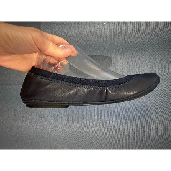 Bandalino Women's 7.5 Navy Ballet Flat Stretchy Comfort Shoe Tieks - Picture 2 of 10